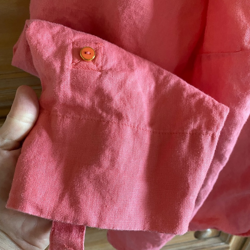 JM Collection 100% Linen Blouse - Picture 3 of 4